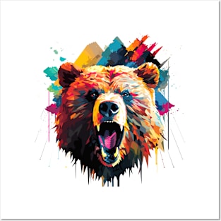 Grizzly Bear Animal Freedom World Wildlife Wonder Abstract Posters and Art